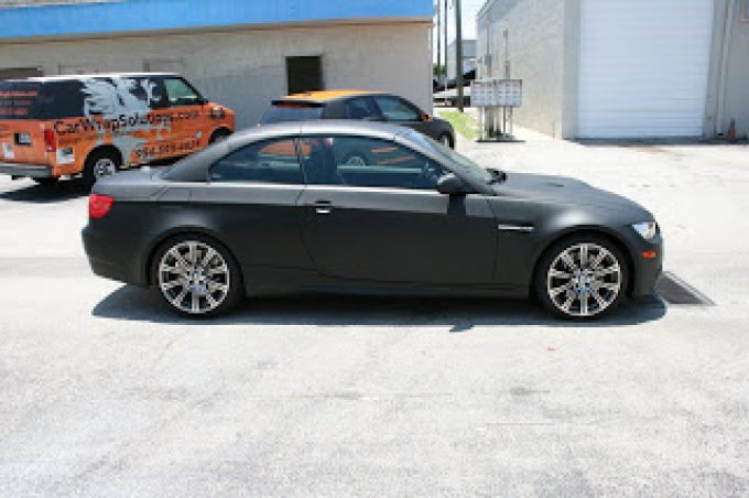 BMW M3 Coral Gables Florida Matte Black Car Wrap by 3M CERTIFIED Car Wrap Solutions