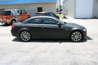 BMW M3 Coral Gables Florida Matte Black Car Wrap by 3M CERTIFIED Car Wrap Solutions