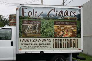 Feliz Cigars Box Truck Wrap Miami Florida by 3M CERTIFIED Car Wrap Solutions