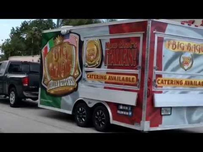 Weston Fort Lauderdale Food Truck Trailer Wrap Big Ragu Italian Kitchen | Car Wrap Solutions
