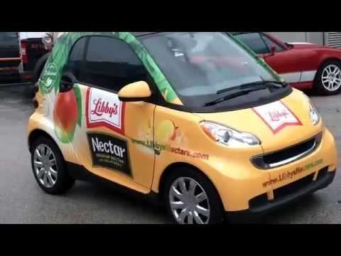 Doral Miami FL Smart Car Car Wrap for Libbys Nectars |3M CERTIFIED Car W…