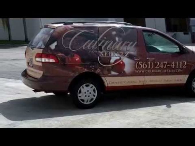 Pembroke Pines Fl Toyota Sienna Mobile Catering Car Wrap Culinary Affairs | 3M CERTIFIED Car Wrap Solutions