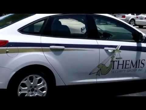 Fort Lauderdale FL Security Patrol Car Graphics Lettering Car Wrap | Themis Security Group