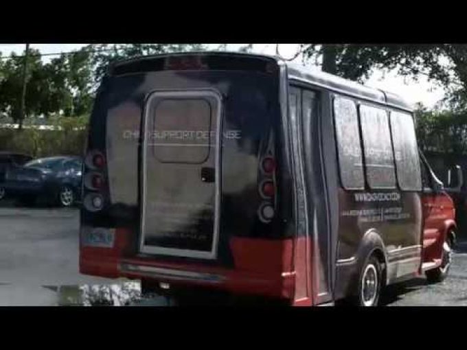 Shuttle Bus Graphic Vinyl Wrap Miami Florida for Lawyer Office Dadvocacy