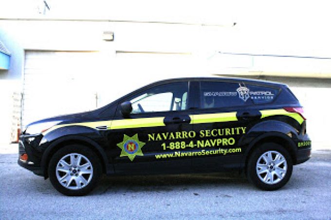 Security Patrol Car Wrap Graphics Fort Lauderdale Florida | Navarro Security Shadow Patrol