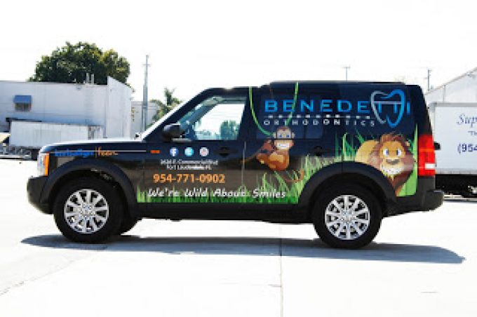 Car Wrap Fort Lauderdale Land Rover for Benedetti Orthodontics