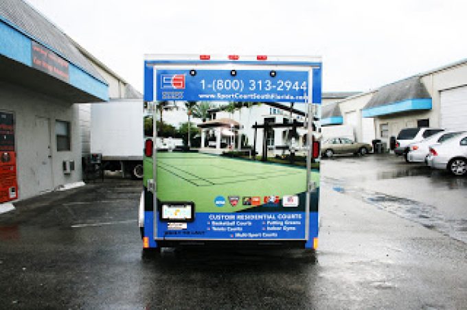Trailer Wrap Fort Lauderdale Florida for Sport Court