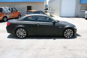 BMW Flat Black Car Wrap Fort Lauderdale Florida