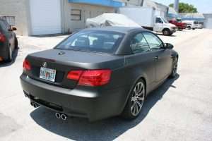 Flat Black BMW Vehicle Wrap Fort Lauderdale