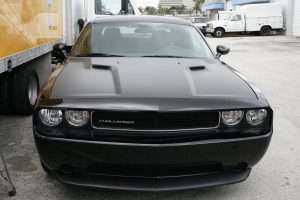 Dodge Challenger Matte Black Hood Wrap