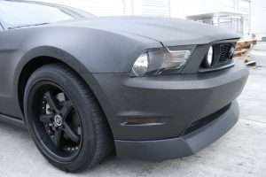 Ford Mustang GT matte black car wrap fort lauderdale florida