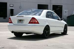 Satin Pearl White Car Wrap Miami