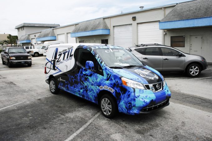 Nissan NV Van Wrap Advertising | Air Conditioning Company Car Wrap