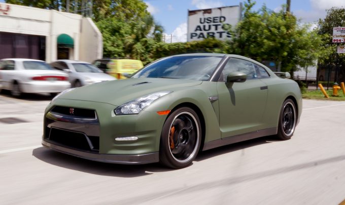 Custom Nissan GTR Matte Car Wrap Miami Florida Custom Nissan GTR Matte Car Wrap Miami Florida