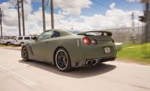 Nissan GTR Matte Green Vehicle Wrap