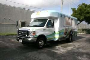 Shuttle bus vinyl wrap Fort Lauderdale