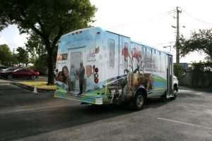 shuttle bus wrap installation Fort Lauderdale