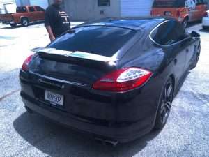 Porsche Panamera Chrome Spoiler Vinyl Wrap