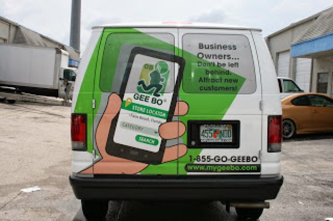 3M Vinyl Advertising Vehicle Wrap West Palm Beach Florida | Gee Bo Phone App Vehicle Wrap