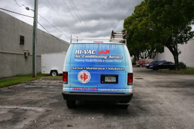 HVAC Air Conditioning Ford Cargo Van Vehicle Wrap Sunrise Florida