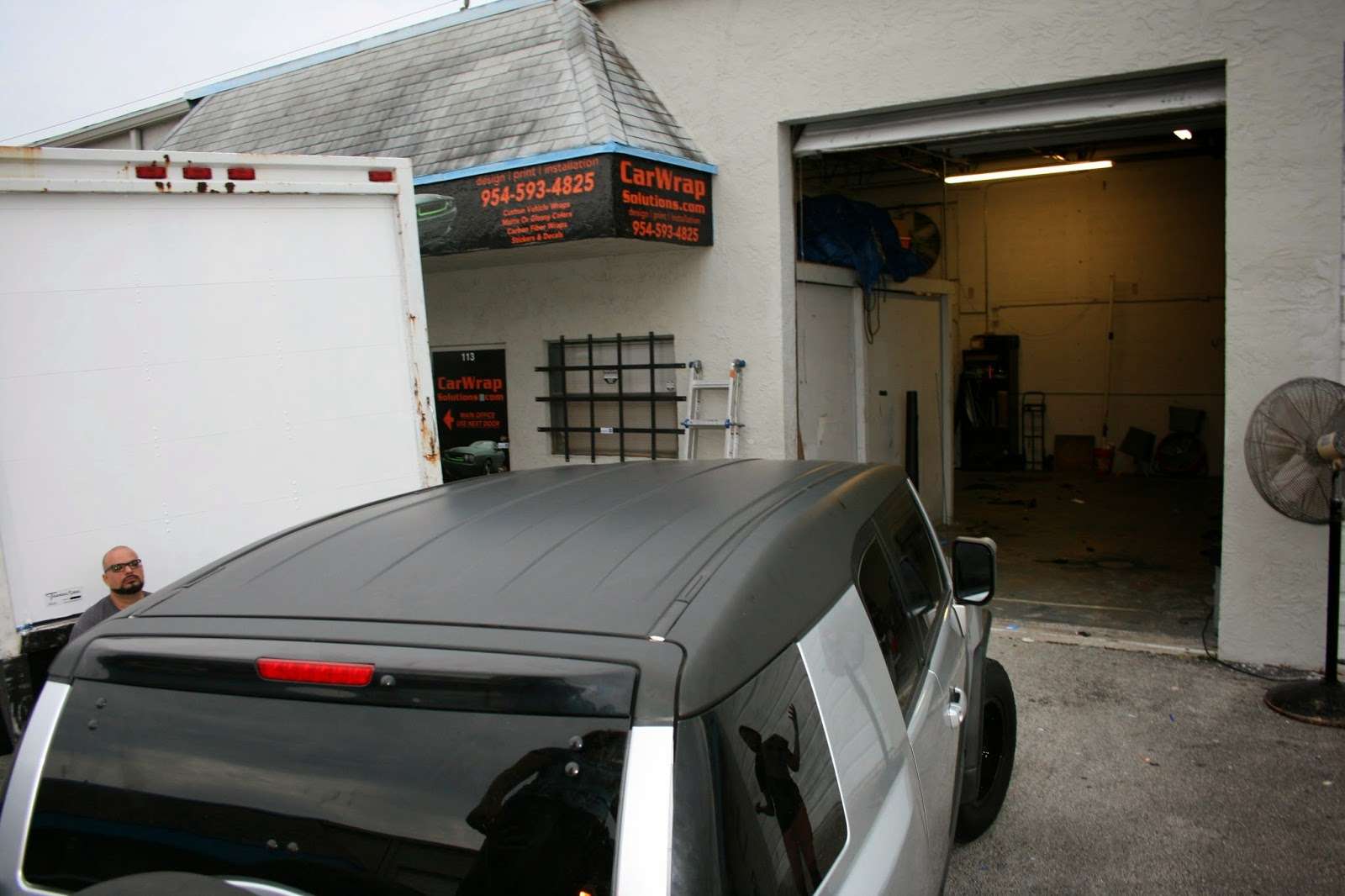 Fort Lauderdale Toyota FJ Cruiser Matte Black Vinyl Wrapped Roof Wrap