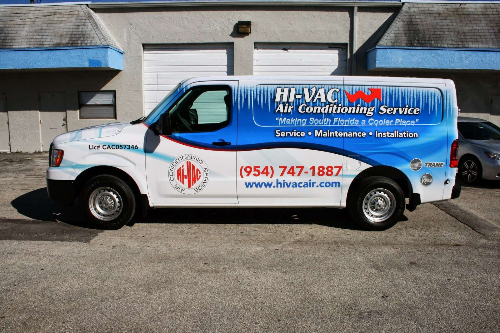 Fort Lauderdale Nissan NV1500 Vinyl Vehicle Wrap | Hi Vac Air Conditioning Vehicle Wrap