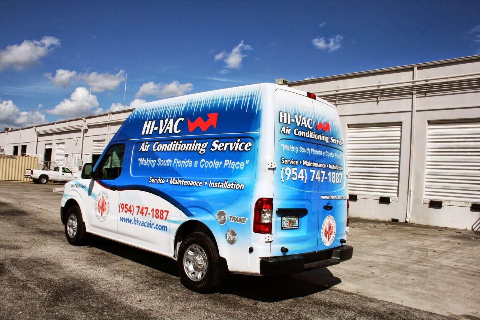 Fort Lauderdale Florida Nissan NV2500 Van Vehicle Wrap for Air Conditioning Company Hi Vac Air Conditioning