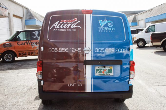 Miami Nissan NV 200 Van Vinyl Vehicle Wrap Graphic Design, Van Wrap Printing & 3M Certified Van Wrap Installation