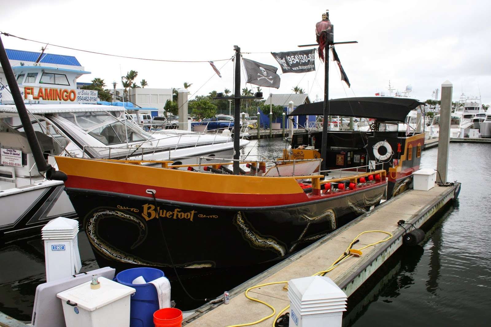 Custom Graphic Design Boat Graphics Fort Lauderdale Florida | Bluefoot Pirate Adventures