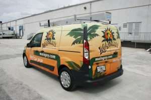 Ford Transit Connect van landscaping car wrap