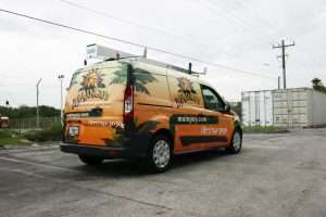 vinyl wrapped Transit Connect