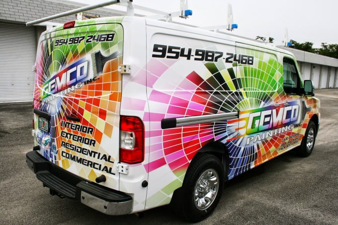 Commerial Painting Nissan NV Van Vehicle Wrap Hollywood Florida