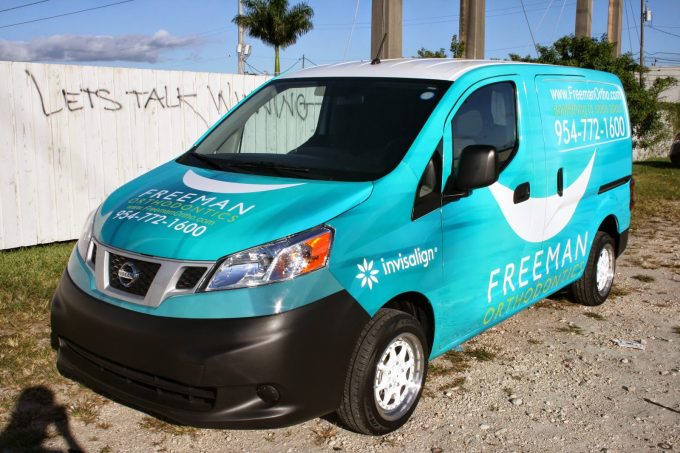 Nissan NV 200 Vinyl Wrap Fort Lauderdale Florida | Orthodontics Car Wrap