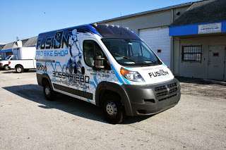 Dodge Promaster Vinyl Wrapped Cargo Van Miami Florida | Fusion Pro Bike Store