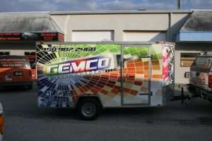 Gemco Painting trailer vinyl wrap