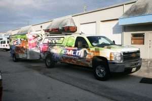 commercial painter trailer truck wrap