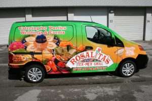 Rosalitas Restaurant car wrap Atlantis Florida