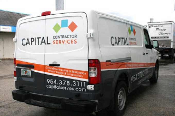Commercial Nissan NV Van Graphics & Lettering Miami Florida | Capital Contractor Services Commercial Nissan NV Van Graphics & Lettering Miami Florida | Capital Contractor Services