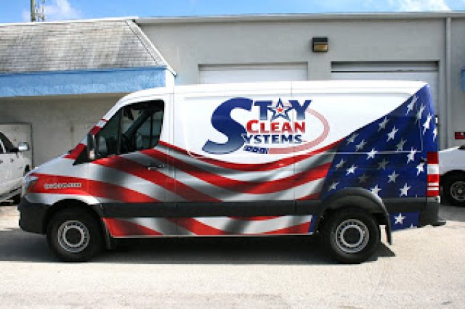 Weston Florida Ford Transit Van Wrap Graphics In Custom American Theme | Stay Clean Systems Weston Florida Ford Transit Van Wrap Graphics In Custom American Theme | Stay Clean Systems