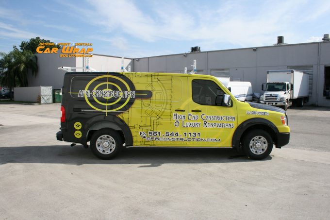 New Nissan NV Van Vehicle Wrap Boca Raton Florida for AFG Construction by Car Wrap Solutions New Nissan NV Van Vehicle Wrap Boca Raton Florida for AFG Construction by Car Wrap Solutions