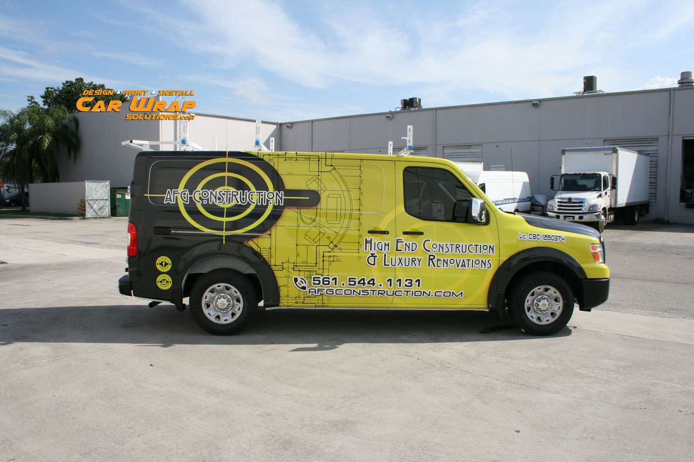 New Nissan NV Van Vehicle Wrap Boca Raton Florida for AFG Construction by Car Wrap Solutions