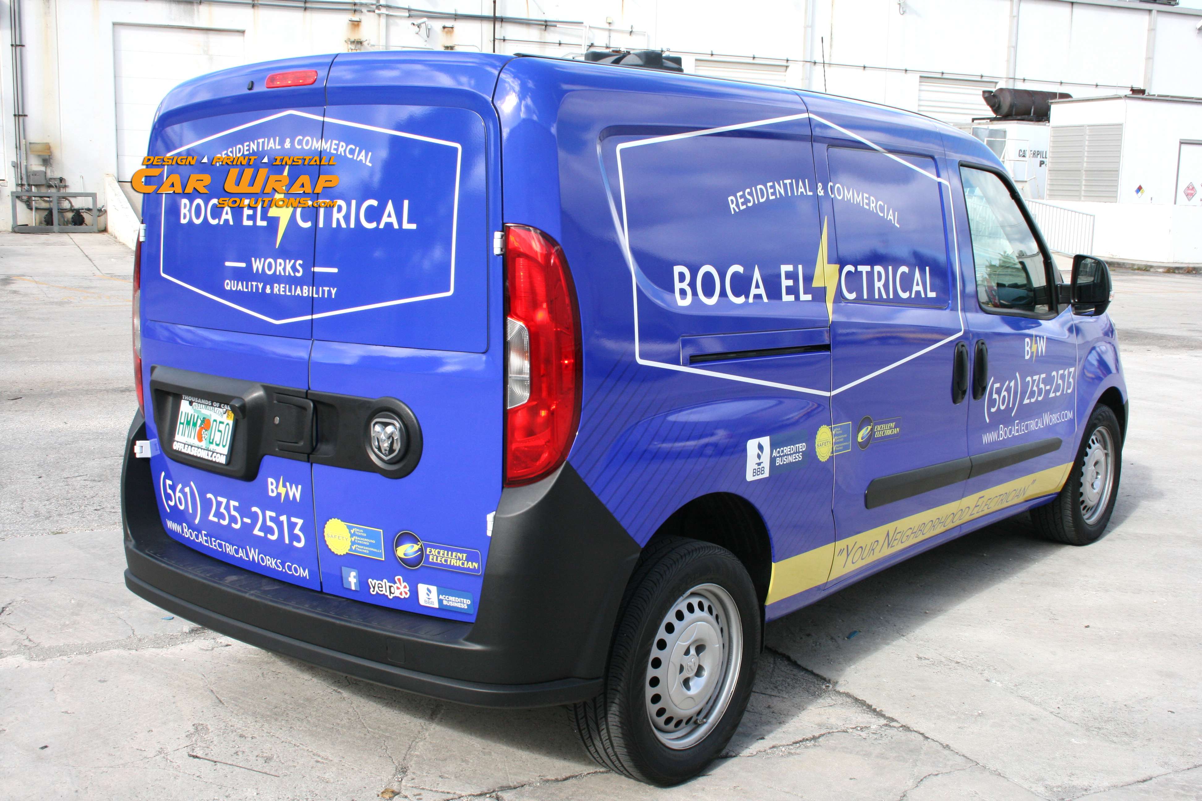 Ram Promaster City Vehicle Wrap Marketing Boca Raton Florida | Boca Electrical